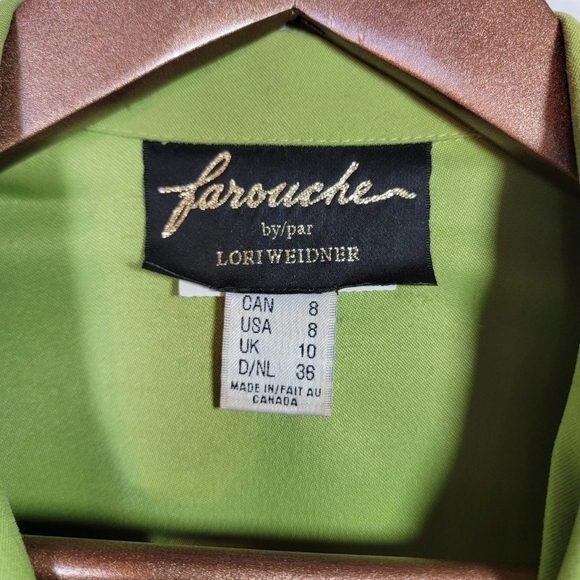 Farouche vintage dress with matching blazer. Bright green. Size 8. - Picture 5 of 14